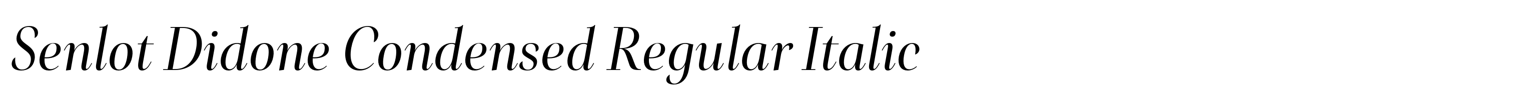 Senlot Didone Condensed Regular Italic